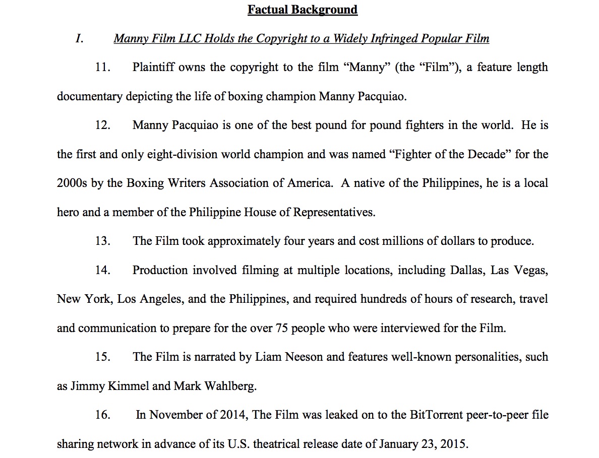 Many Film lawsuits